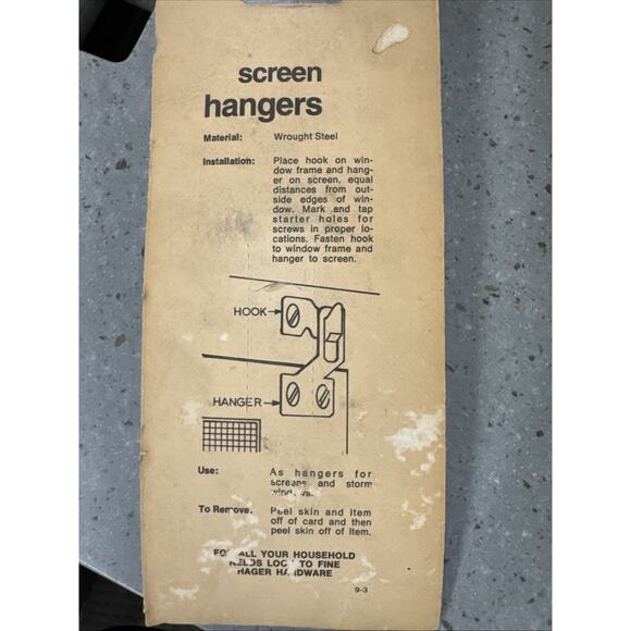 Hager Screen Hangers 2 Sets Wrought Steel Made In St. Louis MO Vintage - Picture 3 of 6
